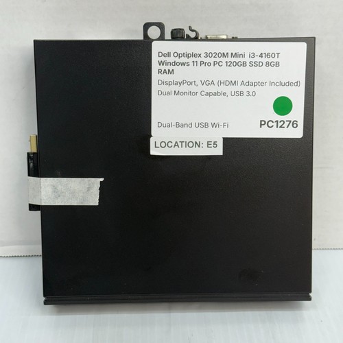 Dell Optiplex 3020M Core i3 Windows 11 Pro Mini PC 120GB SSD SSD 8GB RAM - Picture 4 of 9
