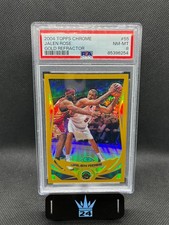 Jalen Rose 2004-05 Topps Chrome #55 Gold Refractor /99 PSA 8 Toronto Raptors