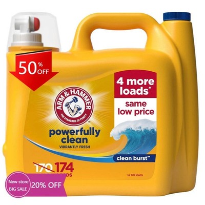 Arm & Hammer Clean Burst Liquid Laundry Detergent 174 Loads - 174oz