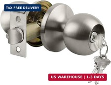 BESTTEN Keyed Entry Door Knob with Lock, Heavy Duty Interior and Exterior Door L