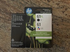 HP 61 Black High Yield and Tri-Color Standard Yield Ink Cartridge - CZ138FN 140