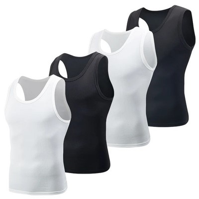 1/3Pcs Men's narrow shoulders and wide shoulders a variety of choices vest black