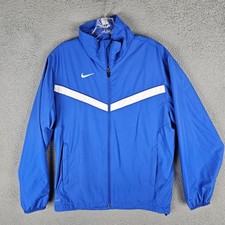 Nike Windbreaker Jacket Womens Small Dri-Fit Lined Long Sleeve Zip-Up 378250-494