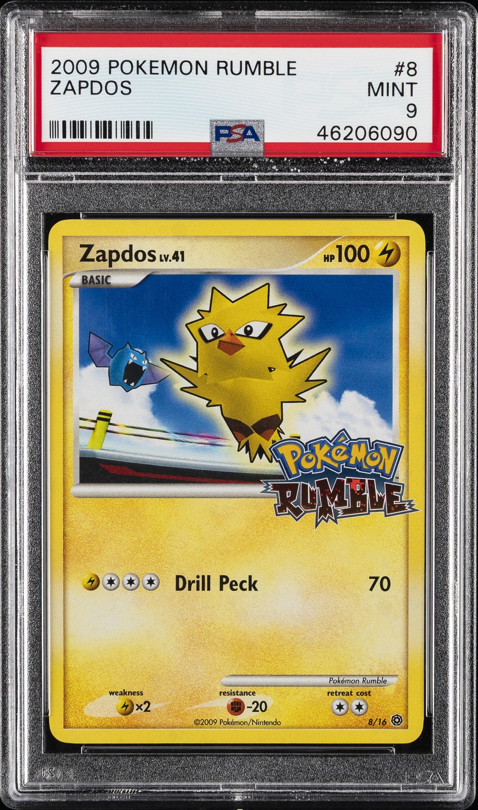 2009 POKEMON RUMBLE #8 ZAPDOS PSA 9