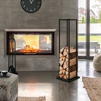 Kaminholzregal Feuerholzregal KaminholzstäNder Brennholzregal Stahl 33X115X33 Cm