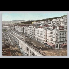 Vintage Postcard Algiers Algeria Boulevard Quais Unposted Historic View Scenic