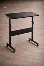Adjustable Height Rolling Laptop Desk with 360  Swivel Wheels