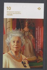 Canada BK538 Portrait of Queen Elizabeth II Complete Booklet 10xP stamps