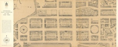 Plan & Erhöhung der Neustadt von Edinburgh. Nach Robert Kirkwood 1949 Karte