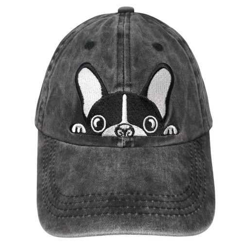 Aldeal Slideback Baseball Hat Gray One Size Embroidered Dog Adjustable