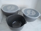 Vtg Rosti Melamine Bowls Set of 3 + Lids Siqvard Bernadotte Acton Bjorn Denmark — photo 1