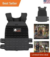 Customizable Weighted Vest for Rucking, Running  CrossFit - Black Tactical Gear