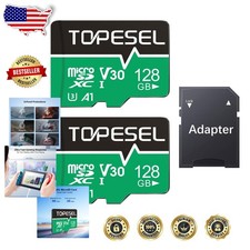 High Capacity 128GB Micro SD Card 2 Pack, U3 V30, Waterproof, Fast