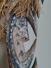 RARE Antique Low East Sepik River Double Hook Figure Pig Hammer 34" × 24" Fiber — photo 5