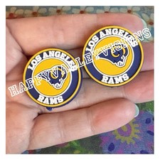 2 Piece LOS ANGELES Football Team Silicone Focal Beads DIY Jewelry Pens NEW