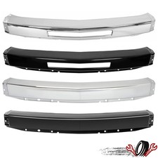 Black Chrome Steel Front Bumper Impact Face Bar For 07-13 Chevy Silverado 1500