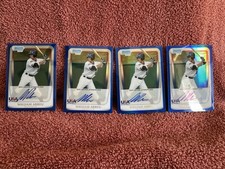 2011 Bowman Chrome Rc AUTO BLUE Refractor */99* Willie Abreu William 4 Card Lot