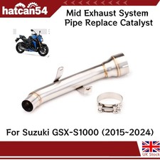 For Suzuki GSX-S1000 GSXS1000 2015~2024 Mid Exhaust System Pipe Replace Catalyst