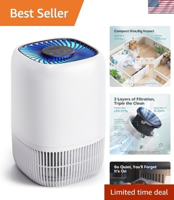 Air Purifiers for Home with HEPA Filter Up to 1076 Ft² Quiet Compact Fresh Air
