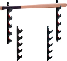 Baseball Bat Display Rack Softball Holder for Horizontal 5 Tier, black 