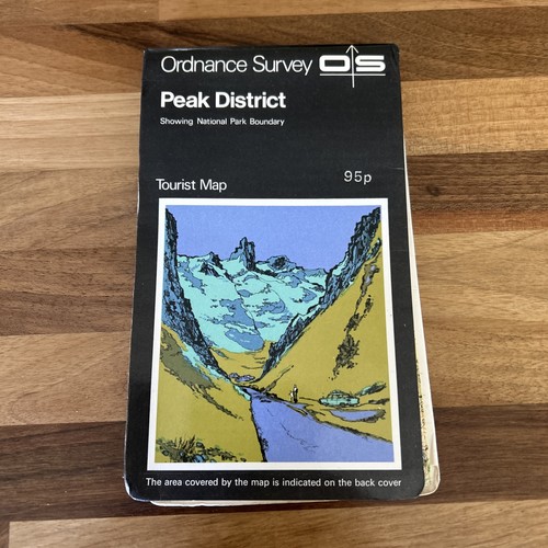 PEAK DISTRICT - ORDNANCE SURVEY TOURIST MAP 1963 Buxton Kinder Bakewell