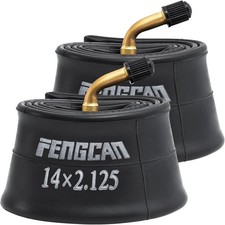 2 Pcs 14x2.125 E-Bike Tubes with Angled Schrader Valve Stem 14 x 2.125 Electric.