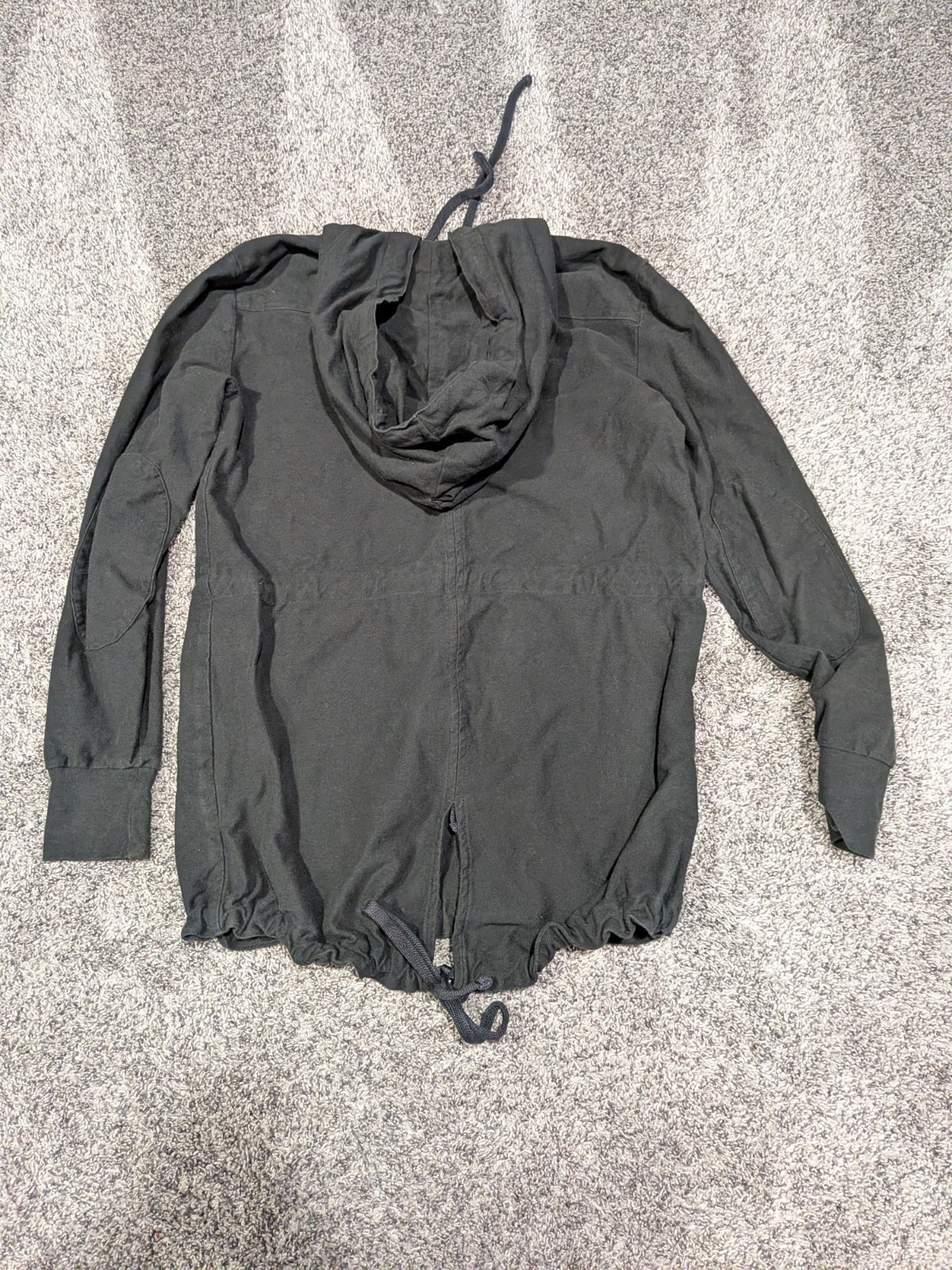 JAMES PERSE Dark Black Drawstring Jacket Size 2 - image 4