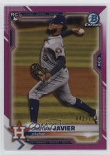 2021 Bowman Chrome Fuchsia Refractor 42/299 Cristian Javier #80 12i0
