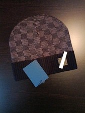 Louis Vuitton Damier Check Beanie Hat Black/G...