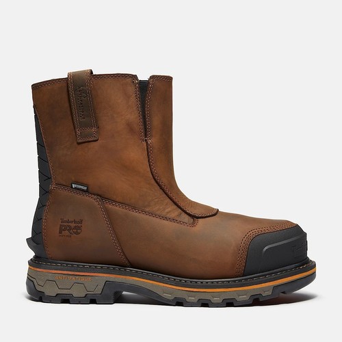 Timberland Pro True Grit Chelsea Soft Toe Pull On Work Boot TB0A64BF EM4 Brown