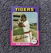 1975 Topps MLB #628 Ron LeFlore RC NM-MT Baseball Detroit Tigers Rookie Card. rookie card picture