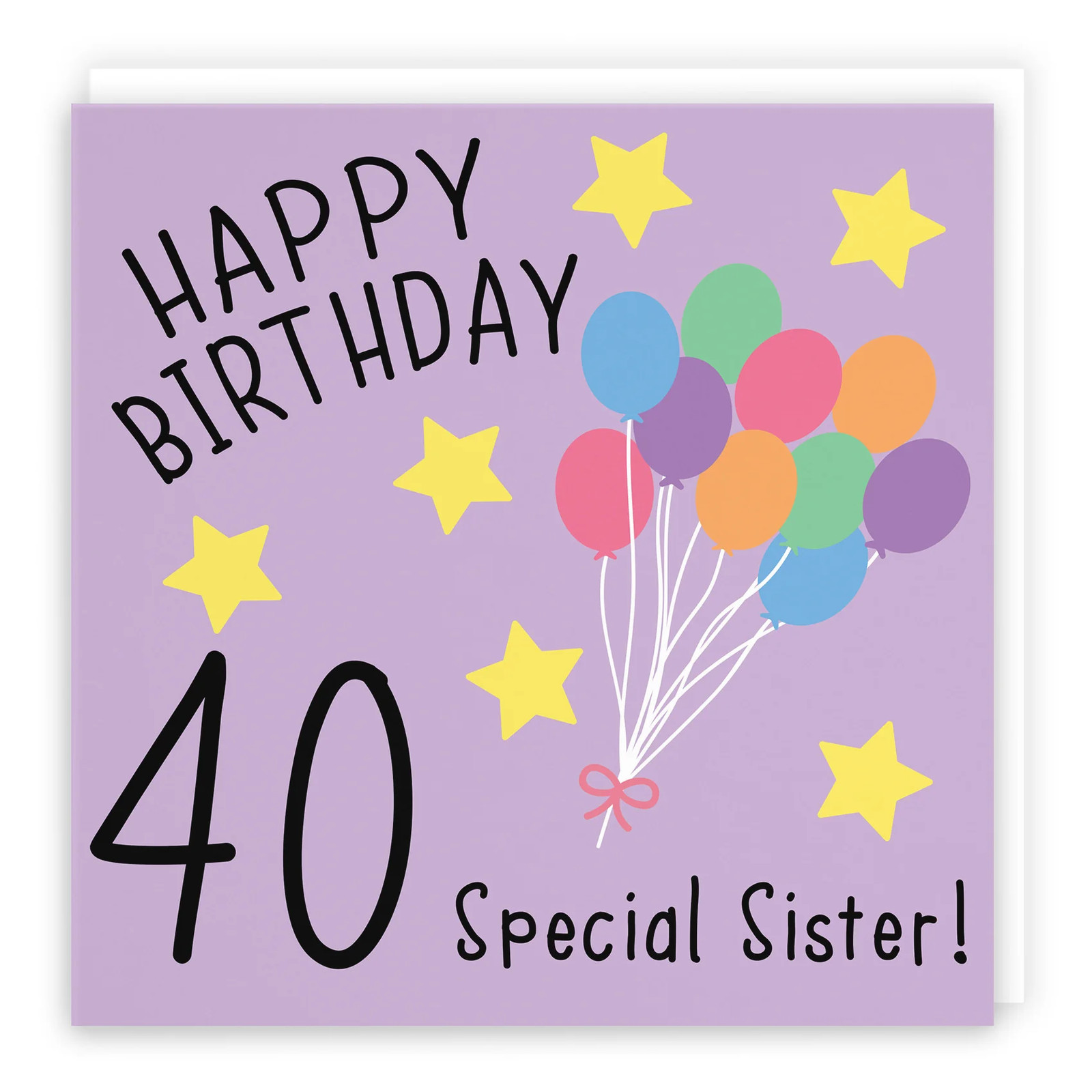40th Sister Birthday Card Original