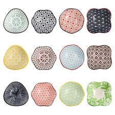 Set of 12 Ceramic Dipping Sauce Bowls, 3 Oz Porcelain Pinch Bowls Soy Sauce D...
