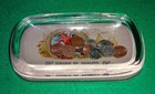 old original Prairie Kid cowboy antique advertising glass change receiver tray — photo 1