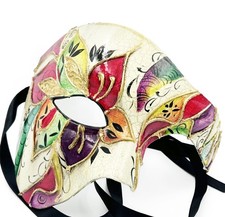 Phantom Mask Red Extended Masquerade Mardi Gras Music Score Costume