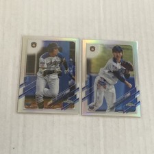 2021 Topps Chrome NPB 2 Card Lot Ryohei Hosokawa + Yudai Furukawa Refractor