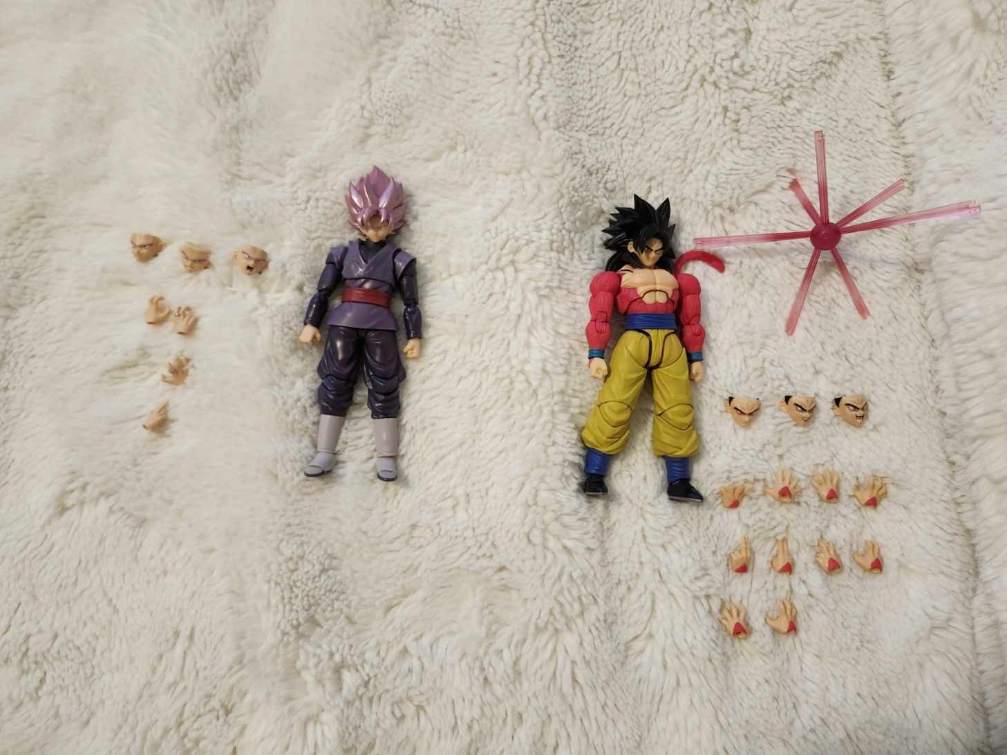 Dragon Ball Z Sh Figuarts SSJ4 Goku & Super Saiyan Rosé Goku Negro. Usado