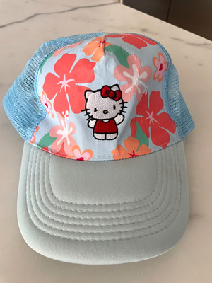 Sanrio Hello Kitty Embroidered Floral Pattern Snapback Trucker Hat