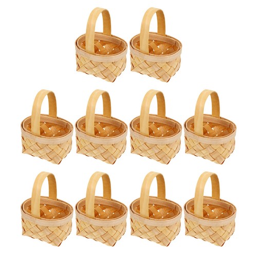 10 Stück Handkorb Hochzeit Süßigkeitenkorb Geschenk Aufbewahrungskorb Hochzeit Party Zubehör - Bild 4 von 8