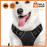 Hundegeschirr Anti Zieh Verstellbar 2 Clips Reflektierend XL Brustgeschirr