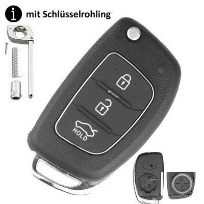  Klapp Schlüssel Ersatz Gehäuse für Hyundai i10 i20 i30 i40 iX20 Tucson Santa Fe