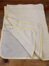 Carter  s Baby Yellow Cotton Waffle Weave Thermal Receiving Blanket Made In USA