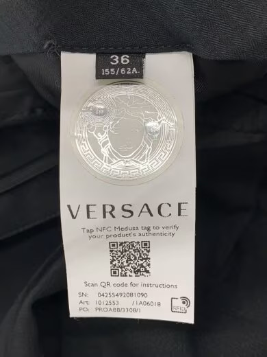 VERSACE/Versace/Jeans/1012553/Size 36/Rayon/Black thumbnail 5