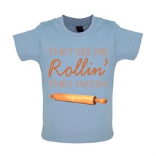 They See Me Rollin' They Hatin' - Baby T-Shirt / Babygrow - Bake Baking Baker