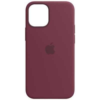 Apple iPhone 12 Mini Silikon Case mit MagSafe Pflaume Cover - Original Brandneu