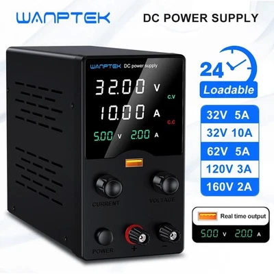Wanptek DC Labor-Netzgerät 32V/62V Einstellbare Schaltnetzteil 120V/160V - Bild 1 von 4