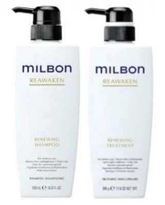 Milbon Reawaken Renewing Shampoo 500ml & Treatment 500g Set Japan
