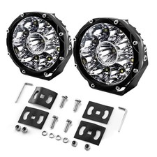 5" Round Spot Light 6500LM Off  Road LED Pods for Truck SUV UTV ATV