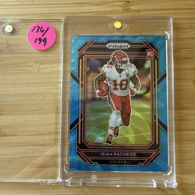 2022 Prizm Isiah Pacheco Blue Prizm Wave RC 136/199