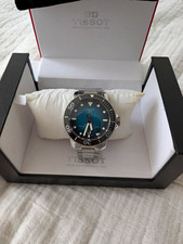 Tissot Seastar Automatik Edelstahl silber/blau 600m Datum Saphir T120.607
